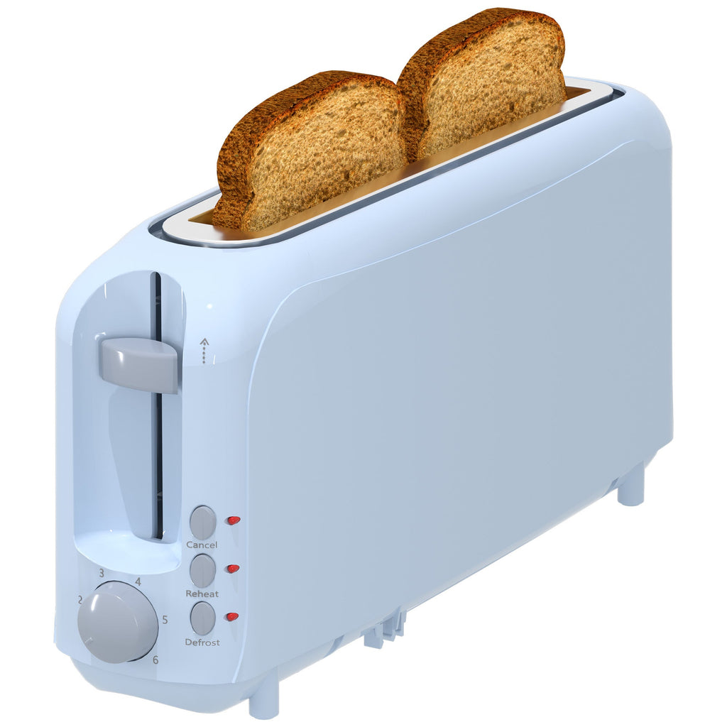 2-Slice Toaster with 10" Extra Long Slot, 6 Browning Levels, Removable Crumb Tray, Defrost, Reheat & Cancel Functions, Auto Shut-Off Safety,Red