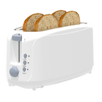 4 Slice Extra Long Slot Toaster with 6 Browning Levels & Defrost/Reheat Functions,Pink