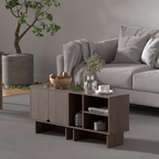 Modular Buffet Cabinet & TV Stand with Adjustable Storage Shelves, Multifunctional Sideboard Credenza for Living Room, Kitchen, Dining Room & Bedroom,2pcs Walnut