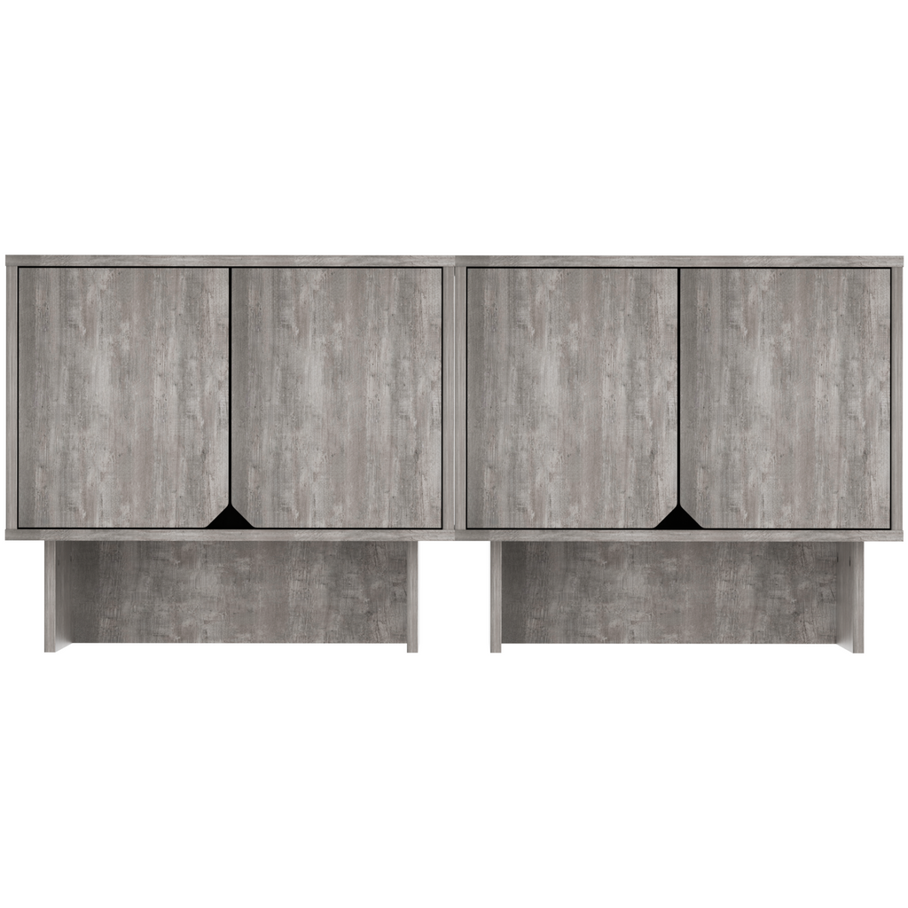 Modular Buffet Cabinet & TV Stand with Adjustable Storage Shelves, Multifunctional Sideboard Credenza for Living Room, Kitchen, Dining Room & Bedroom,2pcs Grey