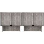 Modular Buffet Cabinet & TV Stand with Adjustable Storage Shelves, Multifunctional Sideboard Credenza for Living Room, Kitchen, Dining Room & Bedroom,2pcs Grey
