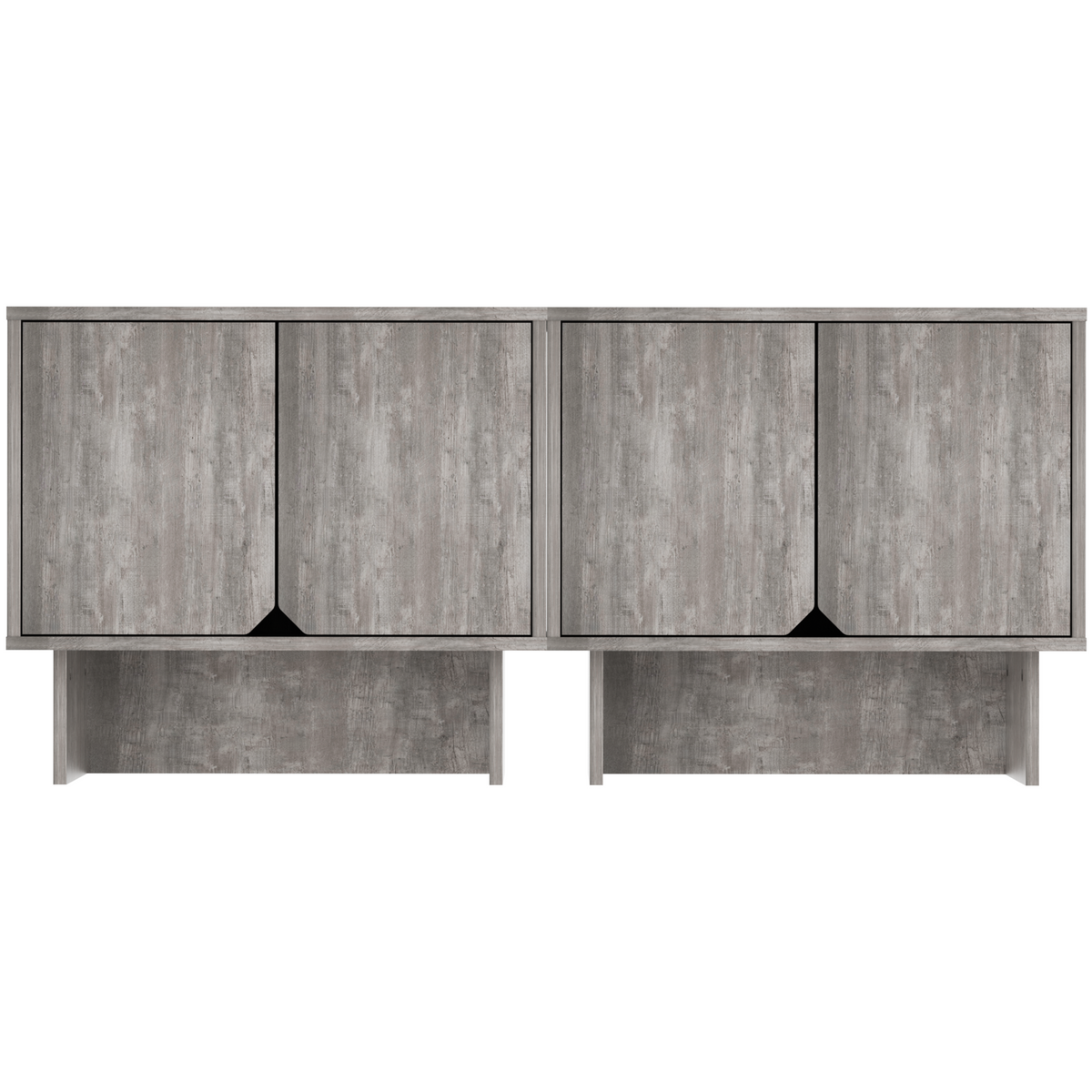 Modular Buffet Cabinet & TV Stand with Adjustable Storage Shelves, Multifunctional Sideboard Credenza for Living Room, Kitchen, Dining Room & Bedroom,2pcs Grey