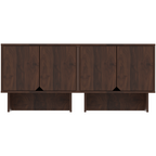 Modular Buffet Cabinet & TV Stand with Adjustable Storage Shelves, Multifunctional Sideboard Credenza for Living Room, Kitchen, Dining Room & Bedroom,2pcs Walnut