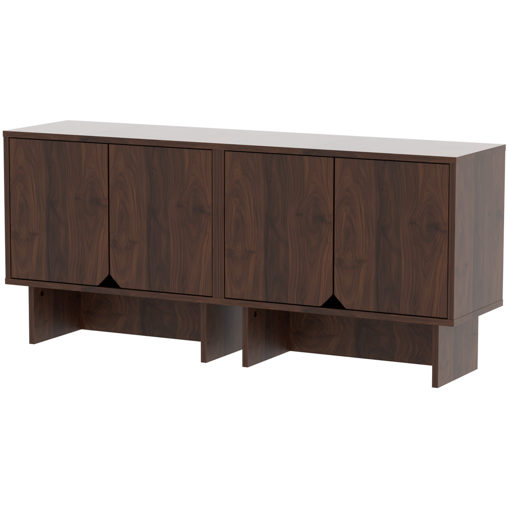 Modular Buffet Cabinet & TV Stand with Adjustable Storage Shelves, Multifunctional Sideboard Credenza for Living Room, Kitchen, Dining Room & Bedroom,3pcs Natural