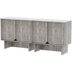 Modular Buffet Cabinet & TV Stand with Adjustable Storage Shelves, Multifunctional Sideboard Credenza for Living Room, Kitchen, Dining Room & Bedroom,4pcs Grey