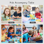 Height Adjustable Kids Table with 2 Chairs, Durable HDPE Play Set for Children Ages 2–12, Gray