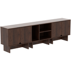 Modular Buffet Cabinet & TV Stand with Adjustable Storage Shelves, Multifunctional Sideboard Credenza for Living Room, Kitchen, Dining Room & Bedroom,3pcs Walnut