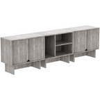Modular Buffet Cabinet & TV Stand with Adjustable Storage Shelves, Multifunctional Sideboard Credenza for Living Room, Kitchen, Dining Room & Bedroom,3pcs Grey