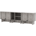 Modular Buffet Cabinet & TV Stand with Adjustable Storage Shelves, Multifunctional Sideboard Credenza for Living Room, Kitchen, Dining Room & Bedroom,3pcs Grey
