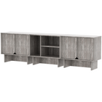 Modular Buffet Cabinet & TV Stand with Adjustable Storage Shelves, Multifunctional Sideboard Credenza for Living Room, Kitchen, Dining Room & Bedroom,2pcs Walnut
