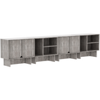 Modular Buffet Cabinet & TV Stand with Adjustable Storage Shelves, Multifunctional Sideboard Credenza for Living Room, Kitchen, Dining Room & Bedroom,4pcs Grey