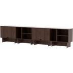 Modular Buffet Cabinet & TV Stand with Adjustable Storage Shelves, Multifunctional Sideboard Credenza for Living Room, Kitchen, Dining Room & Bedroom,2pcs Grey