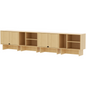 Modular Buffet Cabinet & TV Stand with Adjustable Storage Shelves, Multifunctional Sideboard Credenza for Living Room, Kitchen, Dining Room & Bedroom,4pcs Natural