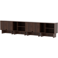 Modular Buffet Cabinet & TV Stand with Adjustable Storage Shelves, Multifunctional Sideboard Credenza for Living Room, Kitchen, Dining Room & Bedroom,4pcs Walnut