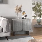 Modular Buffet Cabinet & TV Stand with Adjustable Storage Shelves, Multifunctional Sideboard Credenza for Living Room, Kitchen, Dining Room & Bedroom,4pcs Grey