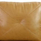 Modular Sectional Sofa Set with Storage Ottoman Solid Wood Frame Breathable Couch Ginger Faux Leather