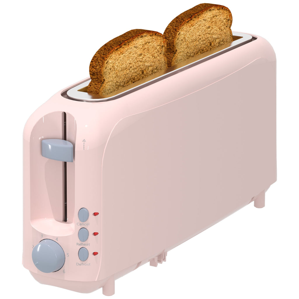 2-Slice Toaster with 10" Extra Long Slot, 6 Browning Levels, Removable Crumb Tray, Defrost, Reheat & Cancel Functions, Auto Shut-Off Safety,Blue